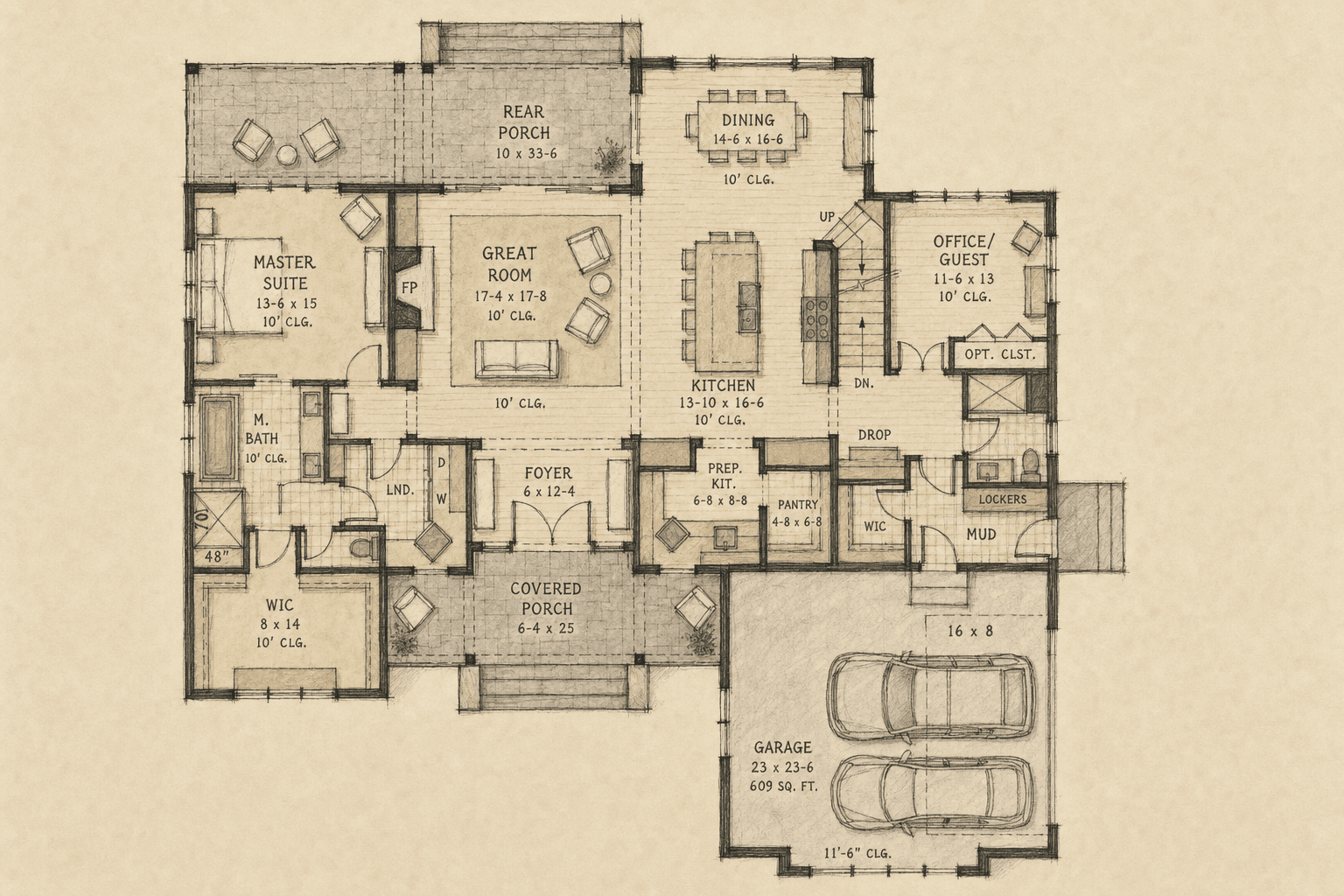 Roland — main floor plan, 2,047 sq ft